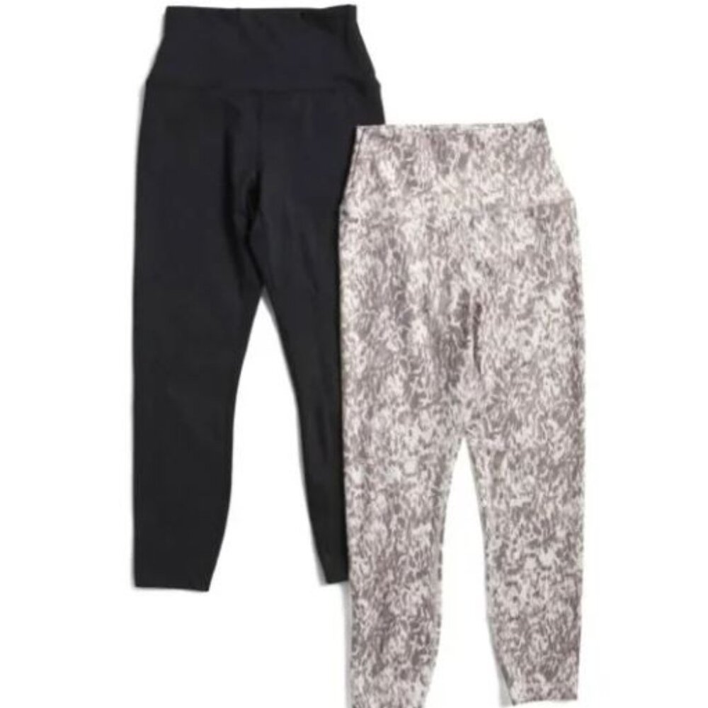 NWT BALANCE COLLECTION BLACK/BROWN Print 2pk Capris Size S
